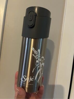 Saje Stainless Steel Bottle with Gray Top